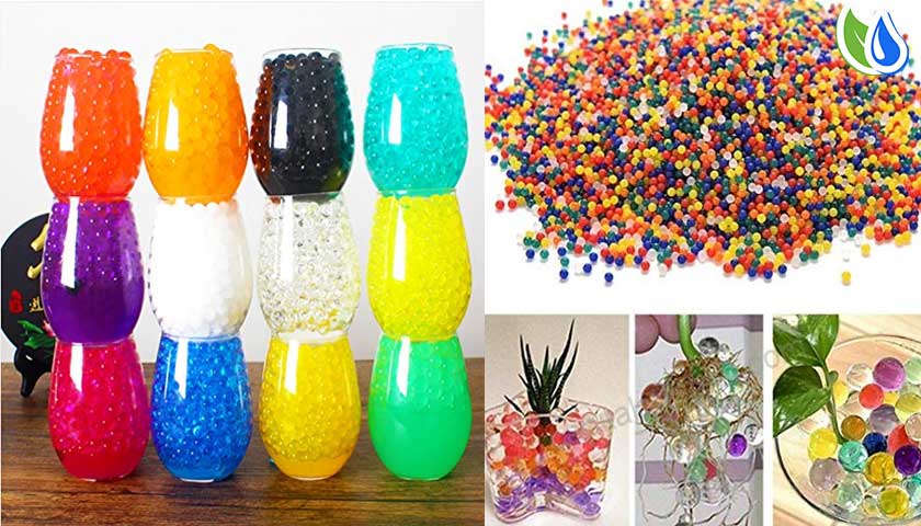 Colorful water beads